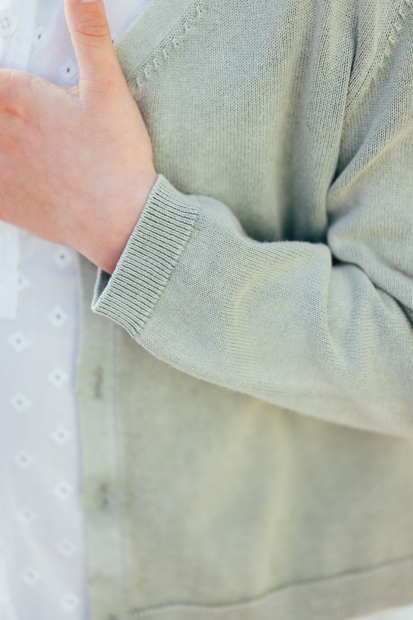 Cardigan -Leon Green GOTS organic cotton