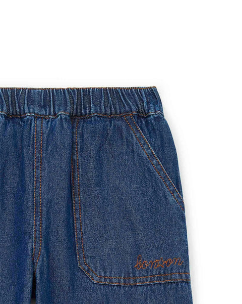Pantalon - Batcha bleu en denim brut - Image principale