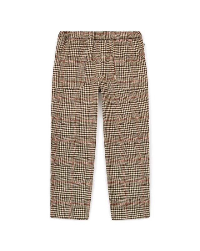 Pantalon - Batcha marron en coton tweed imprimé carreau - Image alternative