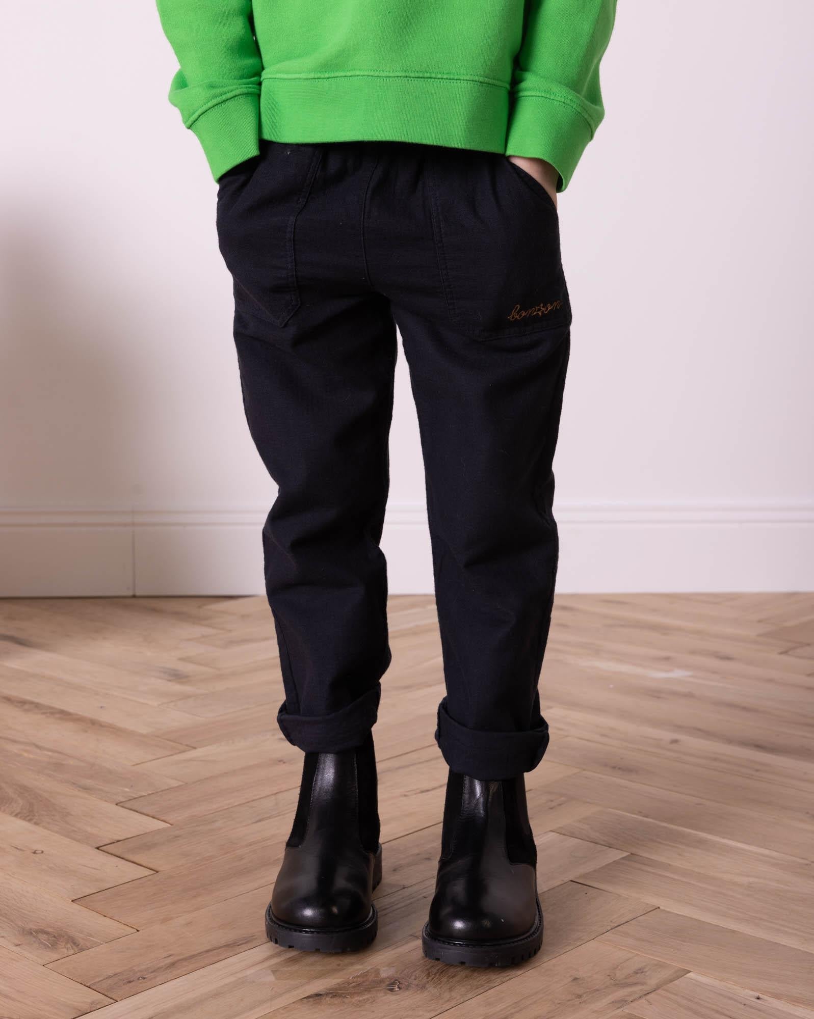 Pantalon Batcha noir en 100% coton