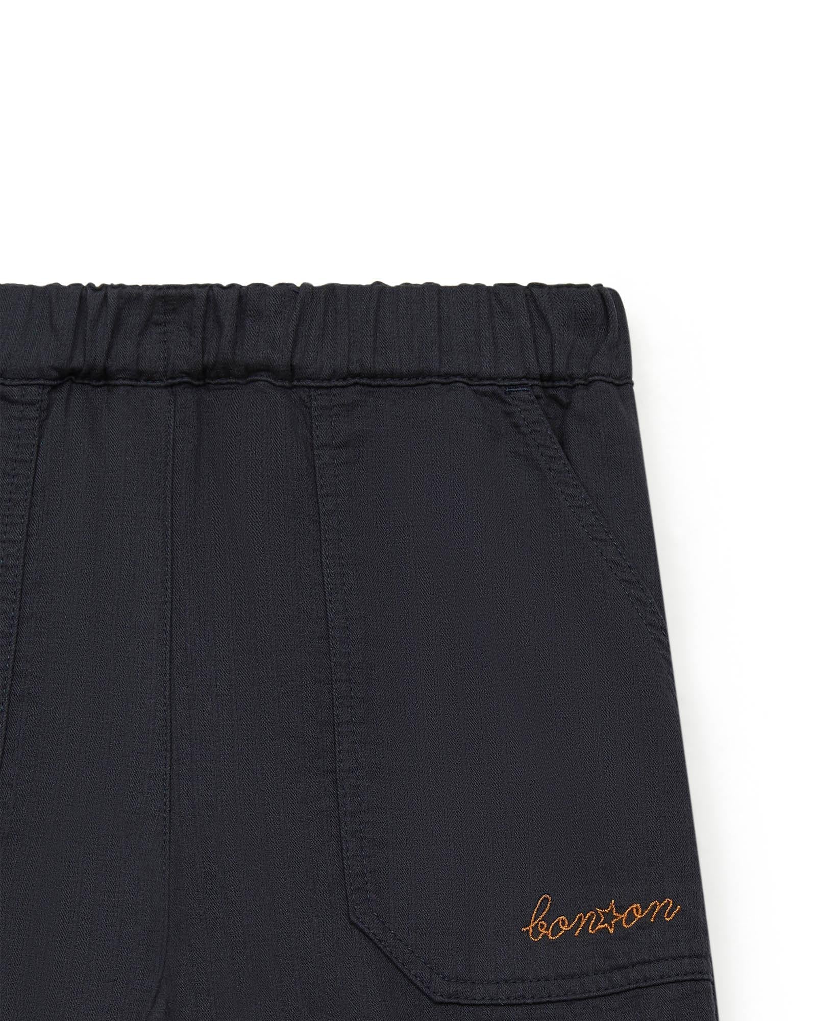 Pantalon Batcha noir en 100% coton