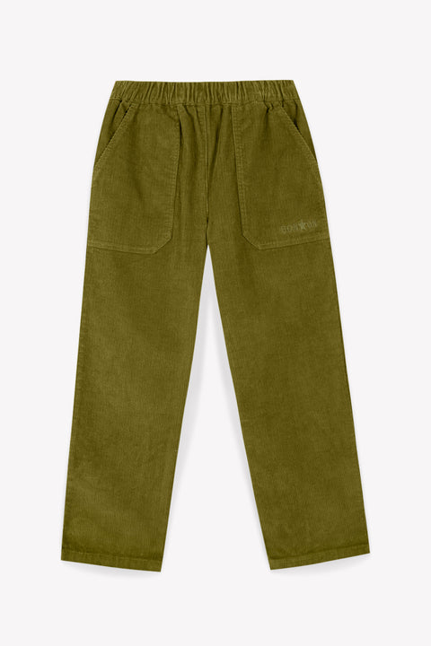 Trousers - Batcha Green in Velvet - Image principale