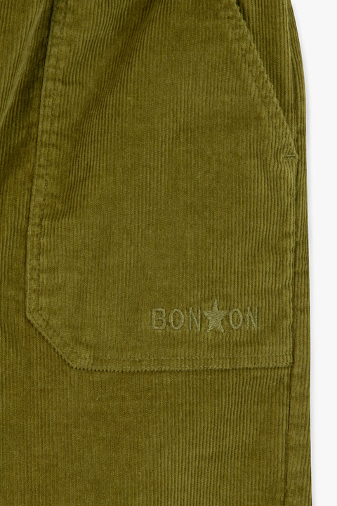 Trousers - Batcha Green in Velvet - Image principale