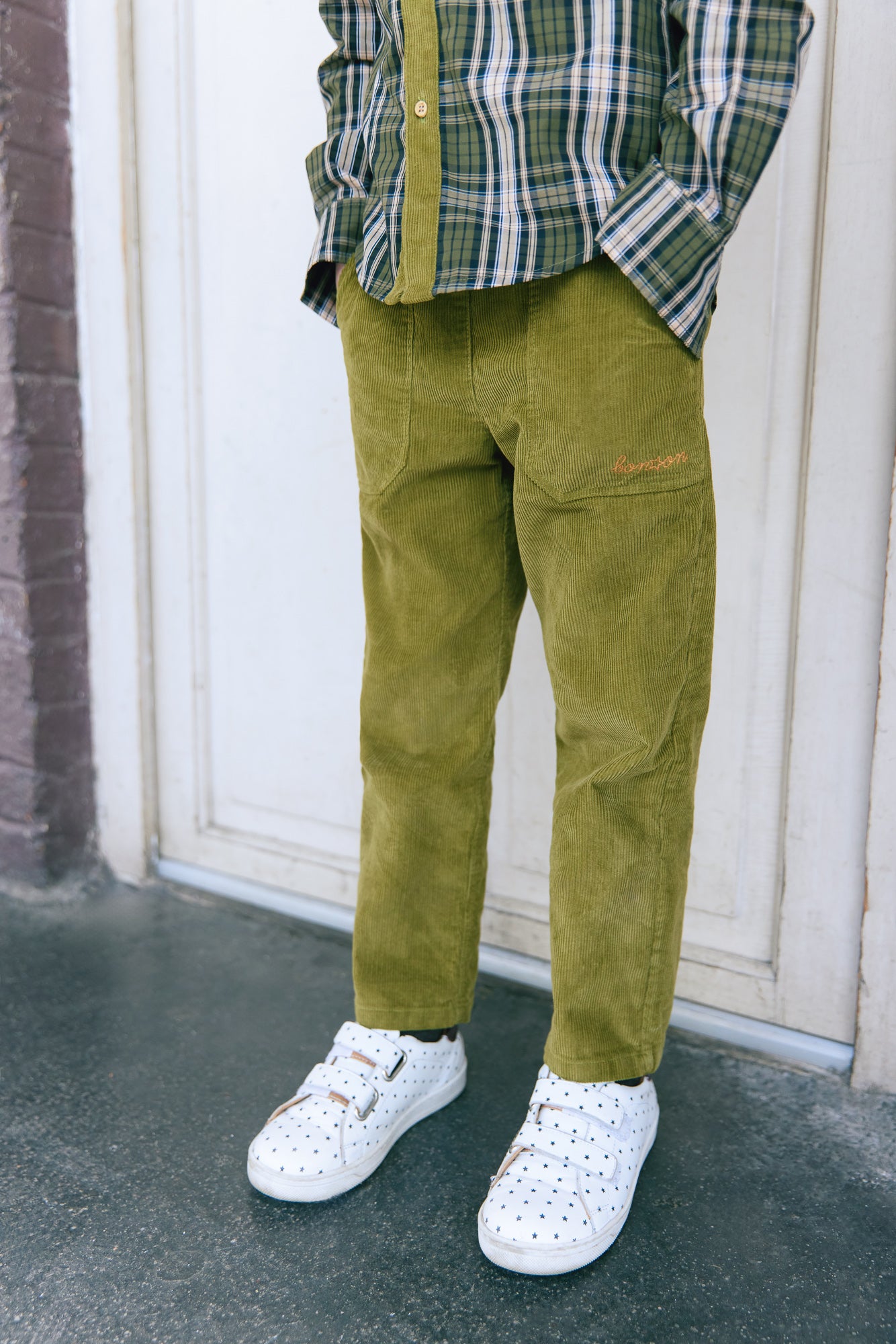 Trousers - Batcha Green in Velvet