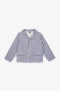 Veste - Ranger bleue twill de coton rayé