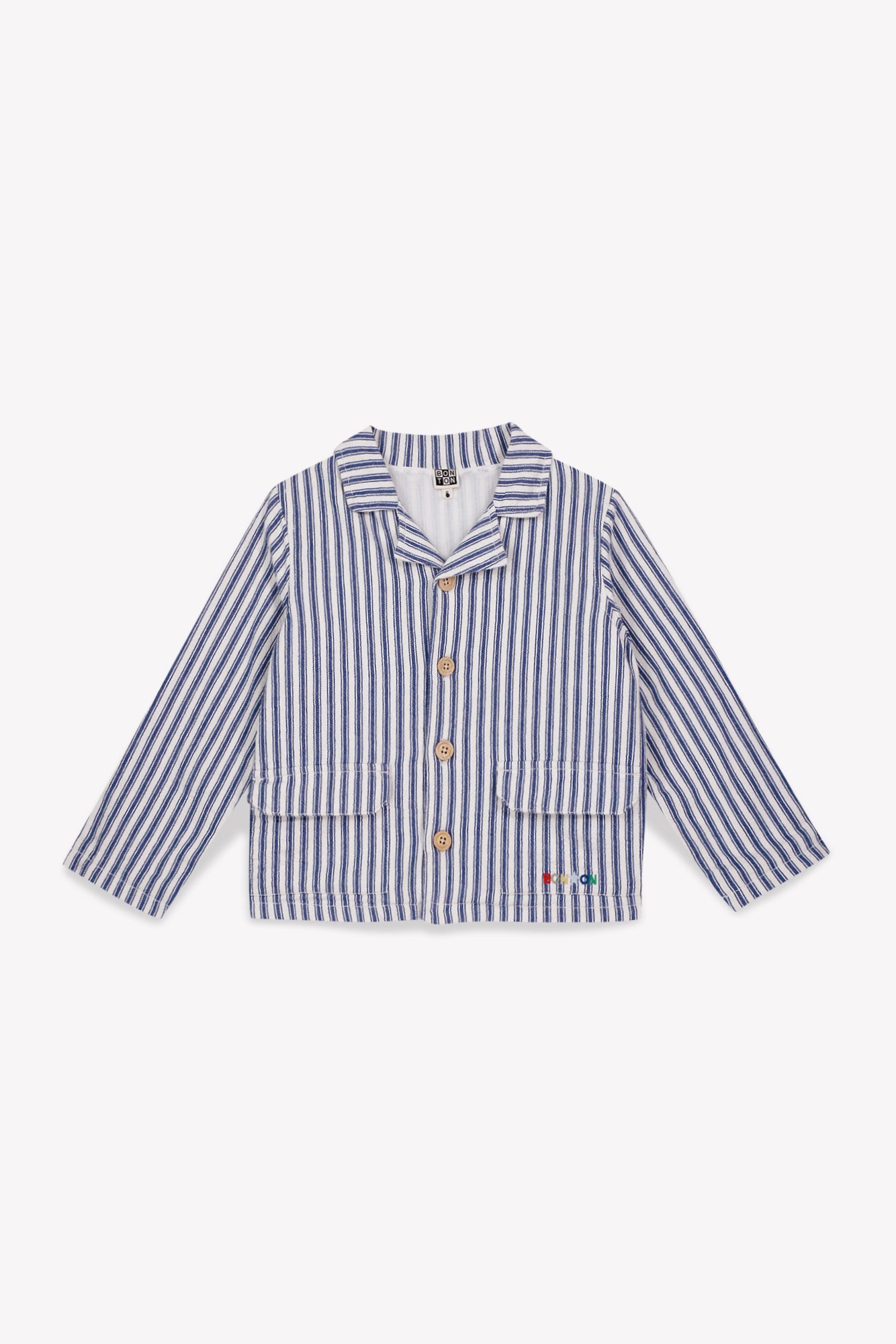 Veste - Ranger bleue twill de coton rayé