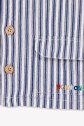 Veste - Ranger bleue twill de coton rayé