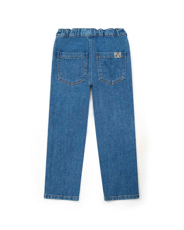 Pantalon - Fracas bleu en denim stretch - Image alternative