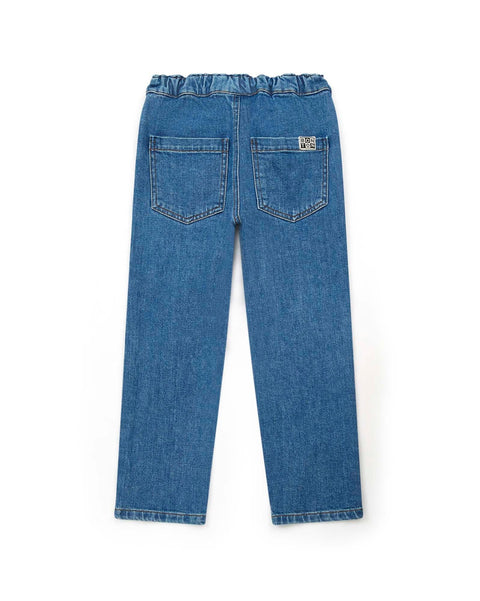 Pantalon - Fracas bleu en denim stretch - Image principale