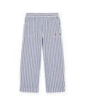 Trousers - itcha Blue Striped cotton twill