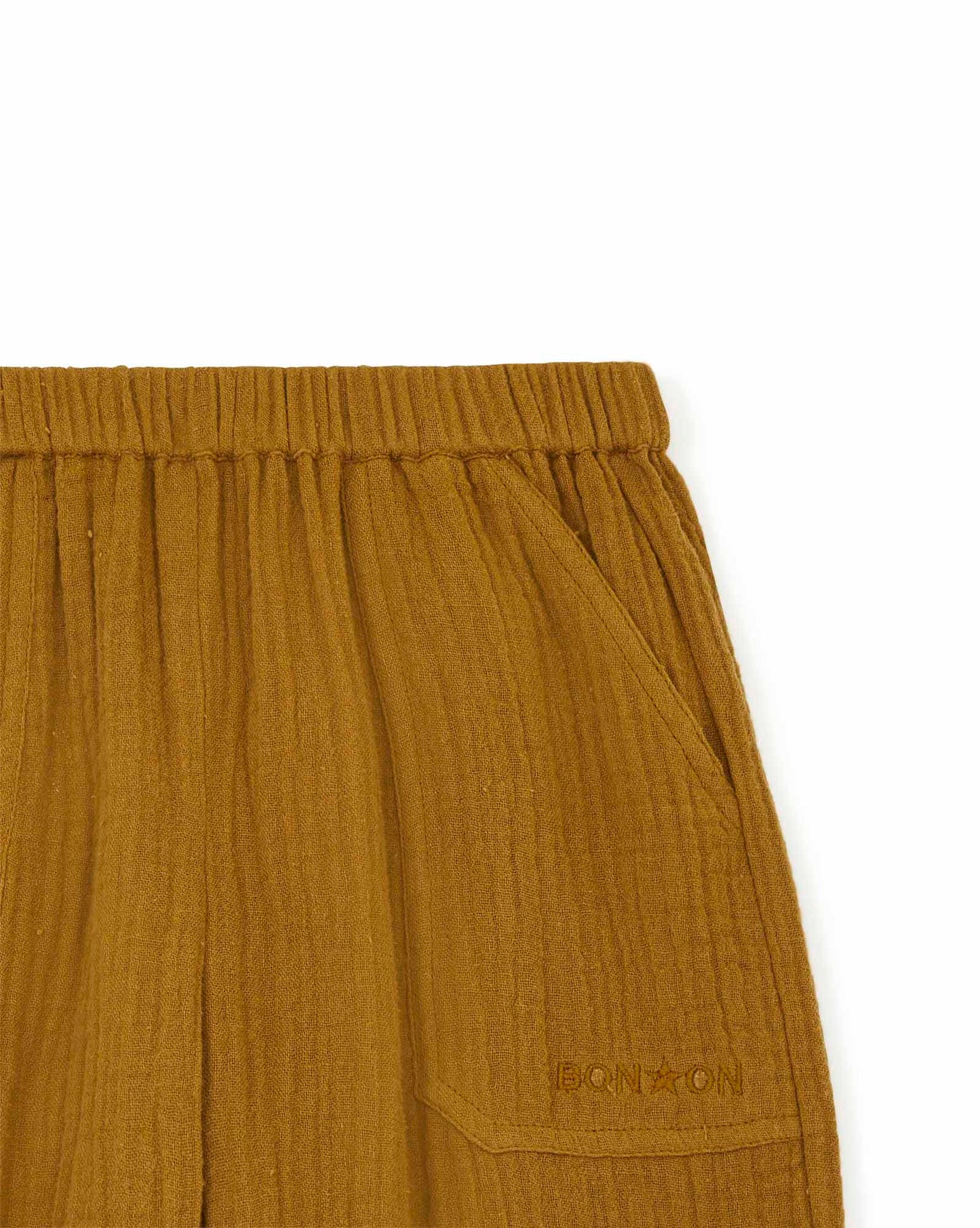 Trousers - Itcha brown double organic cotton gauze