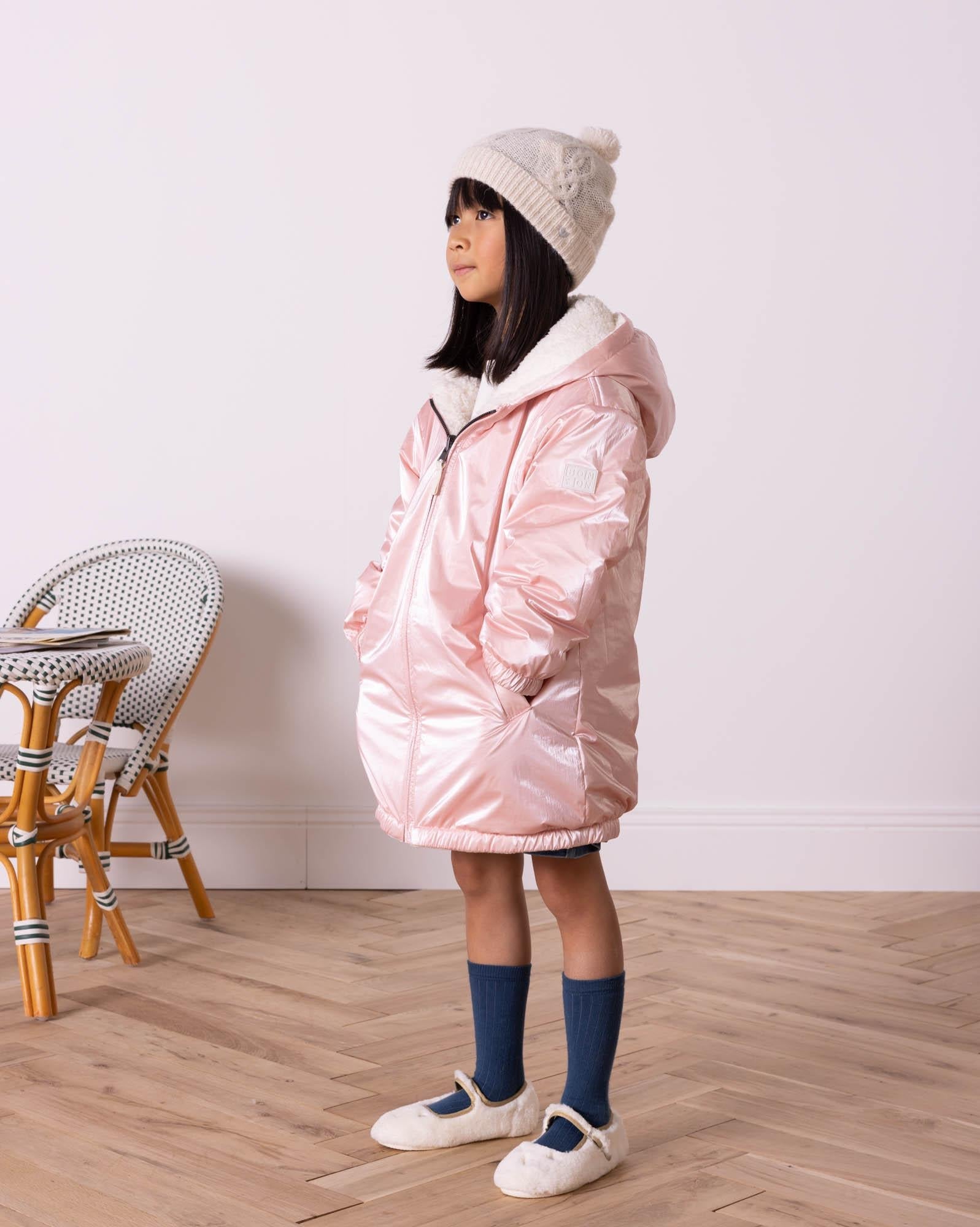 Parka Forever rose irisé