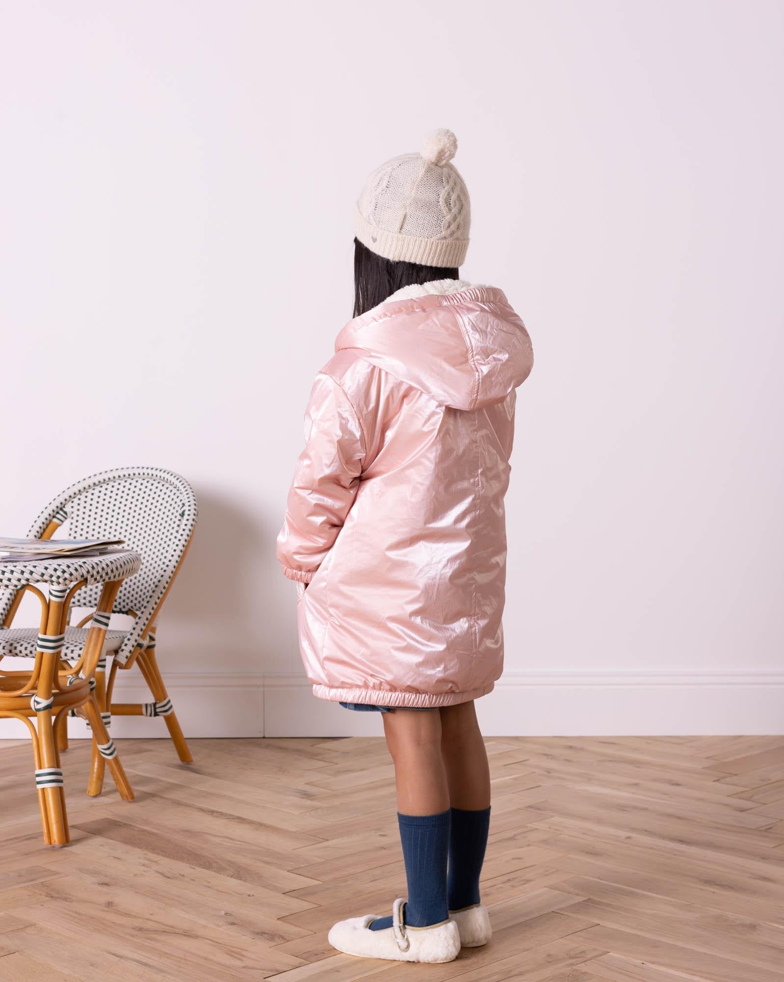 Parka Forever rose irisé