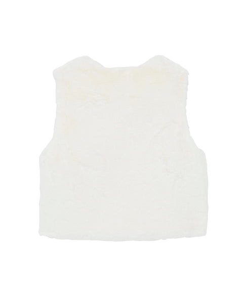 Cardigan Sandless - Beti Beige faux fur - Image principale