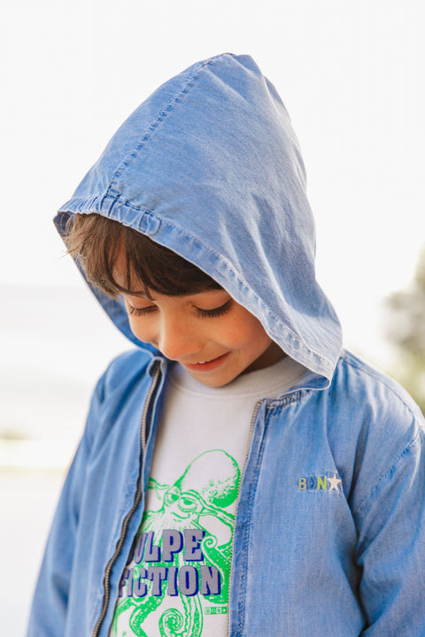 Jacket - Blue Goupil Chambray Cotton - Image principale