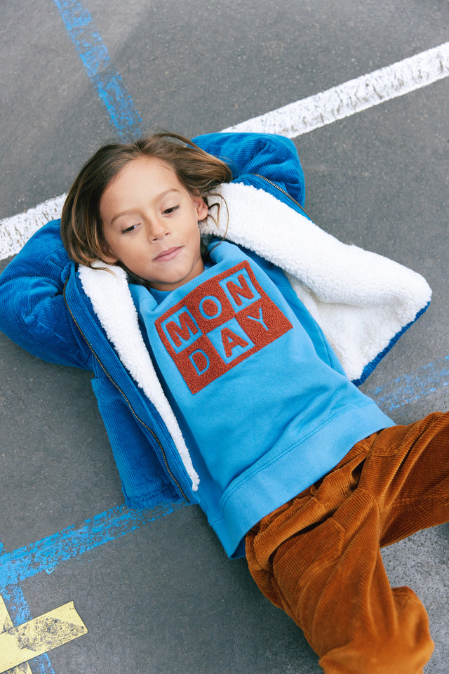 Sweatshirt - Sandy Blue in organic cotton - Image principale