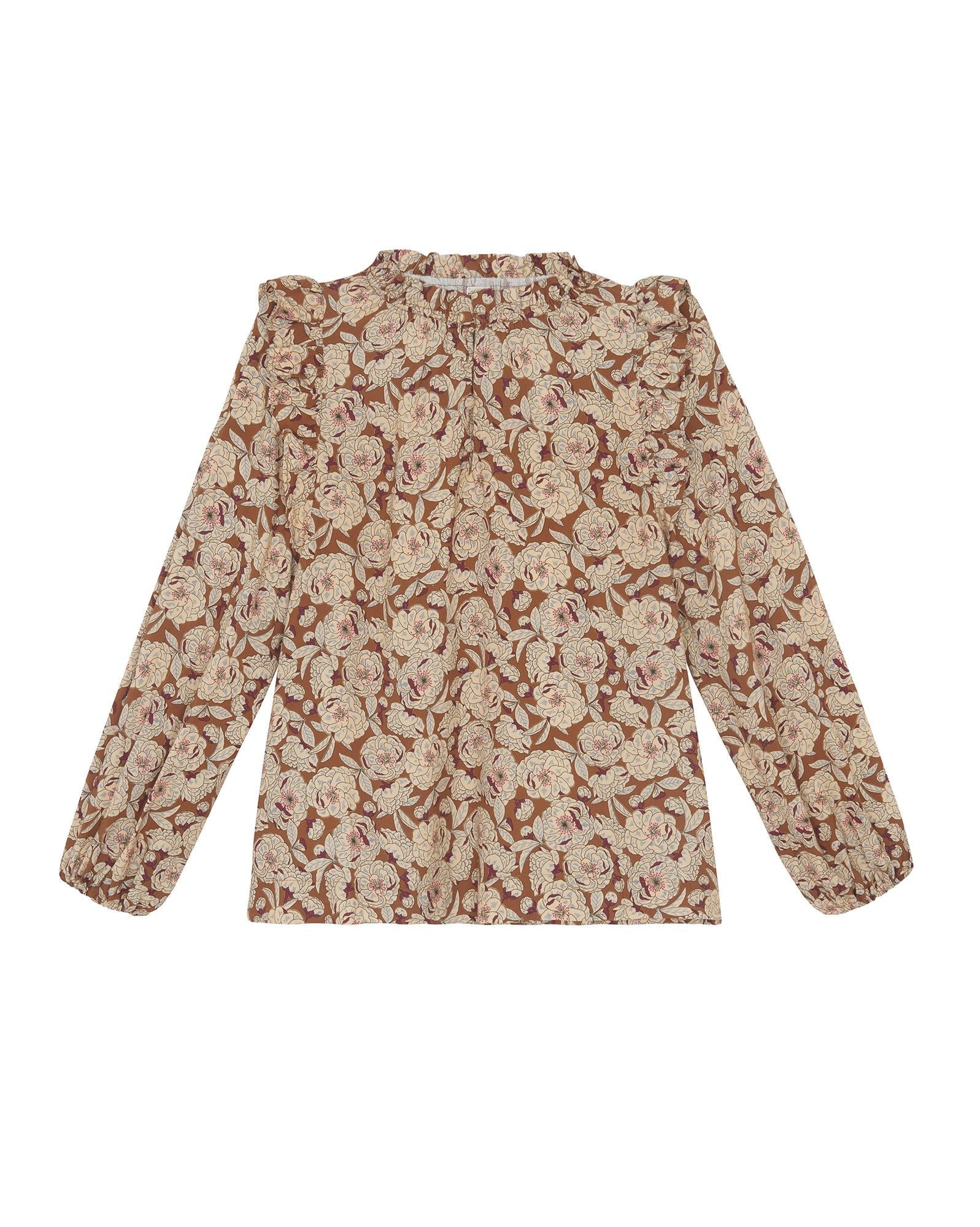 Blouse fleurie Fourgere marron Femme
