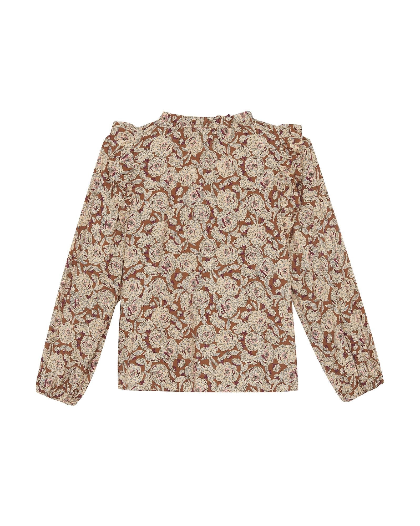 Blouse fleurie Fourgere marron Femme