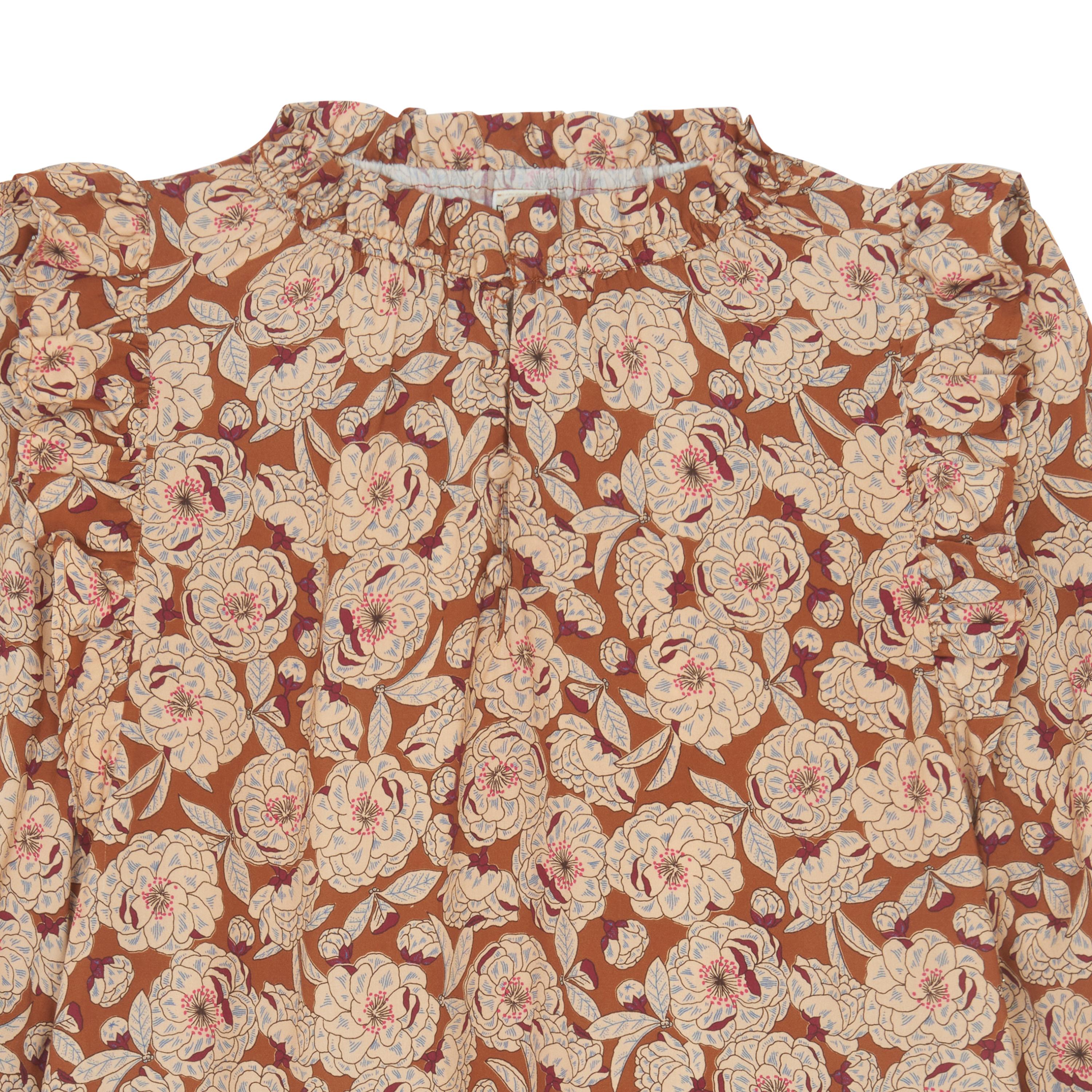 Blouse fleurie Fourgere marron Femme