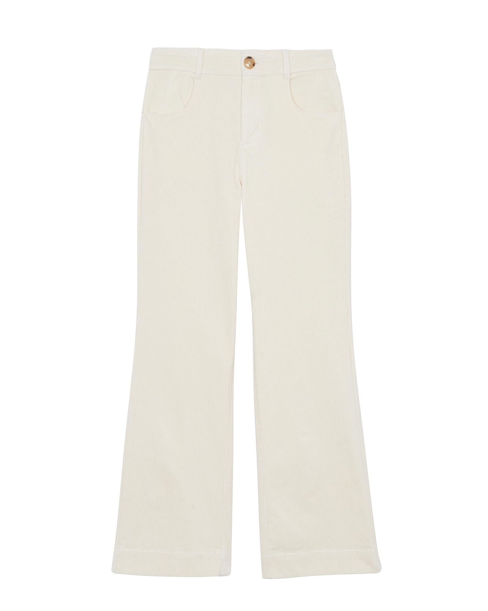 Pantalon Hector beige Femme en velours