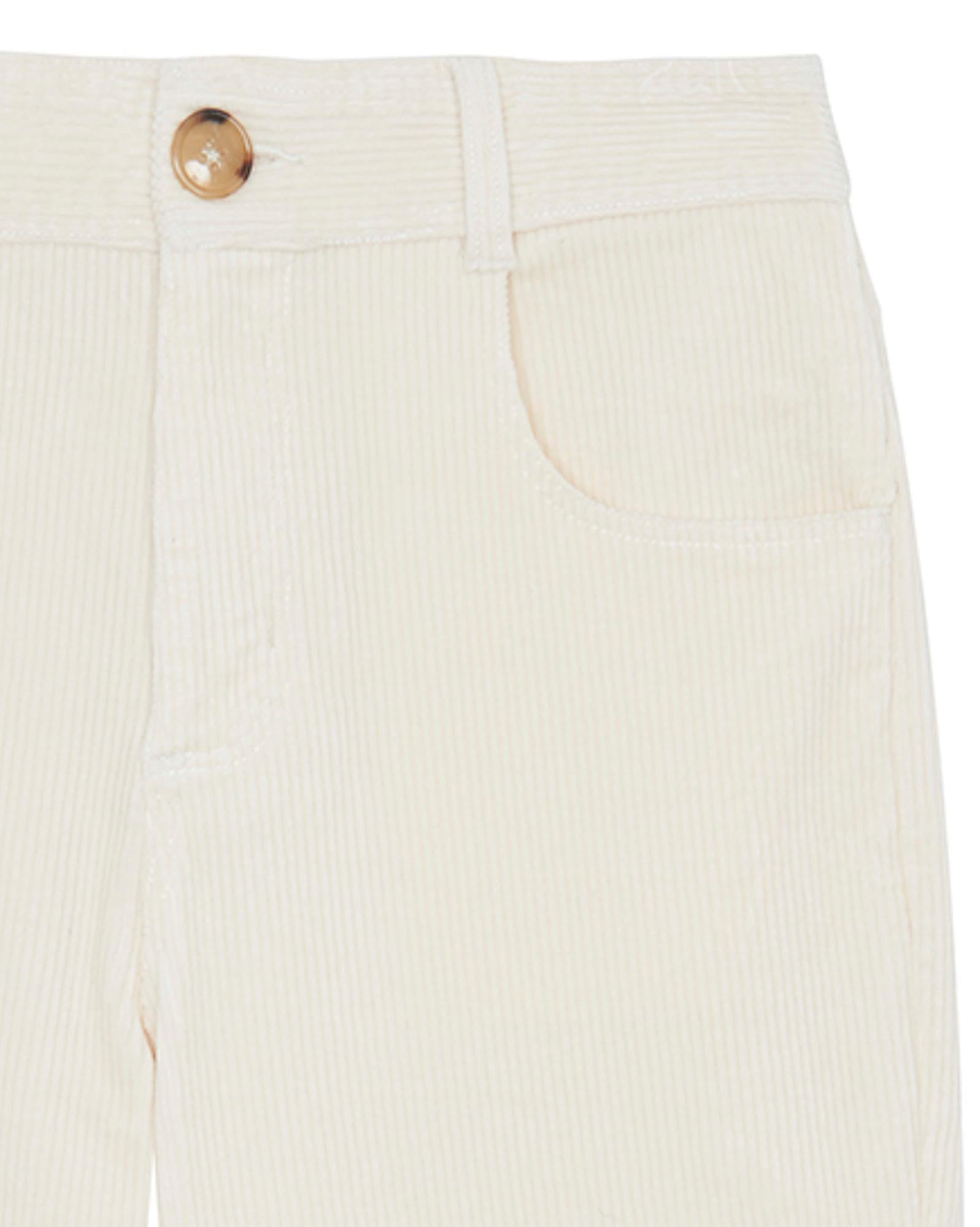 Pantalon Hector beige Femme en velours