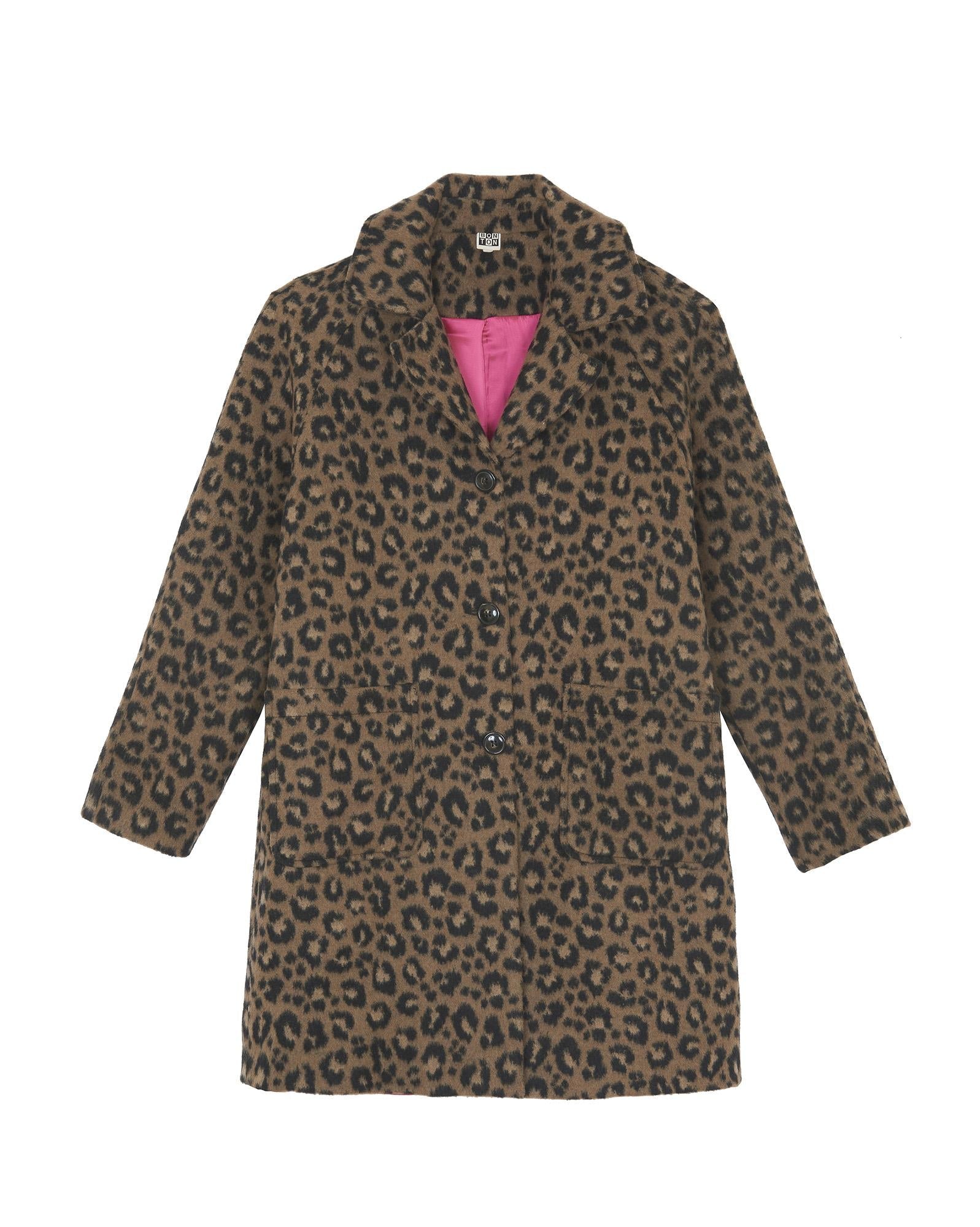 Manteau léopard Hildaw marron Femme