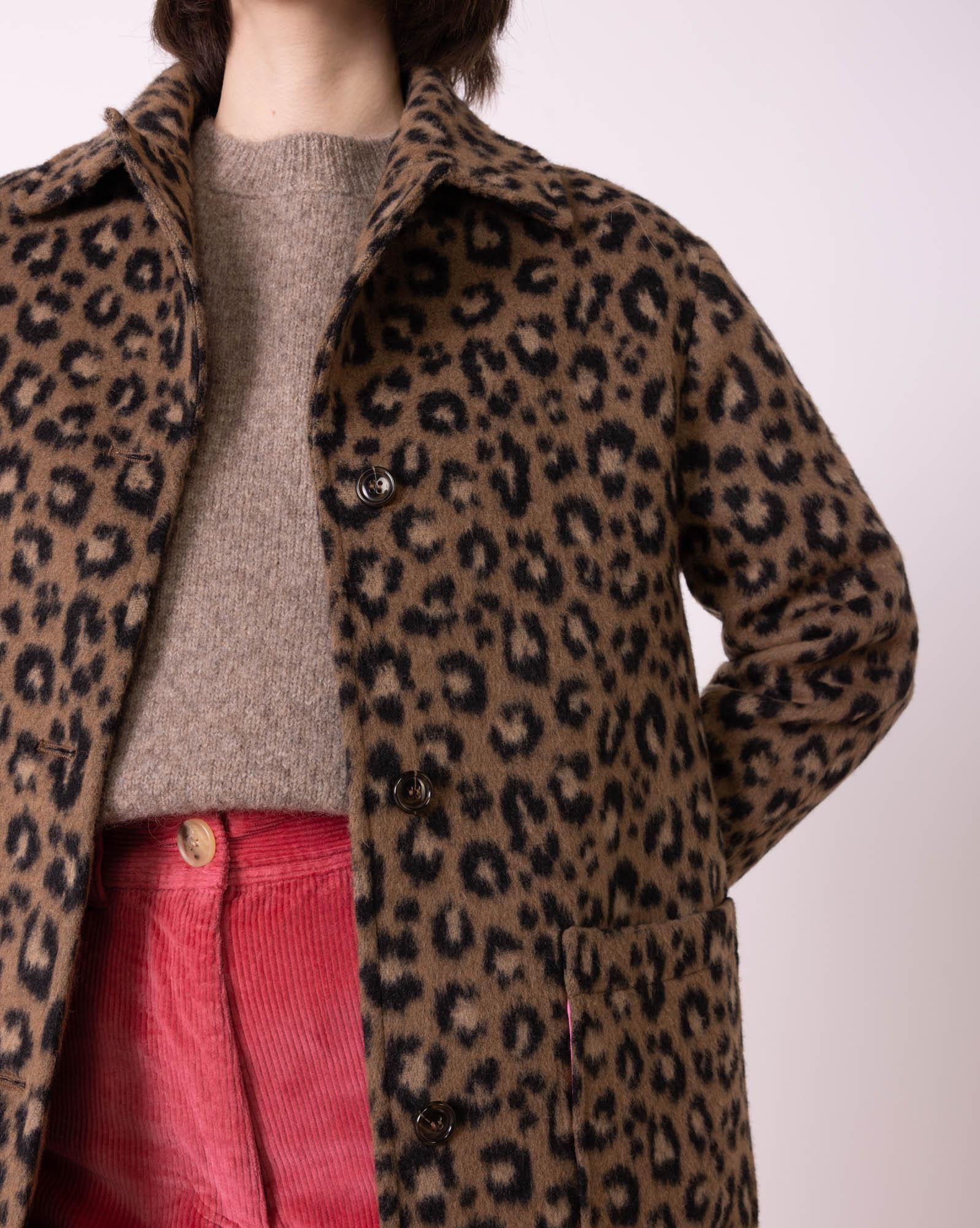 Manteau léopard Hildaw marron Femme
