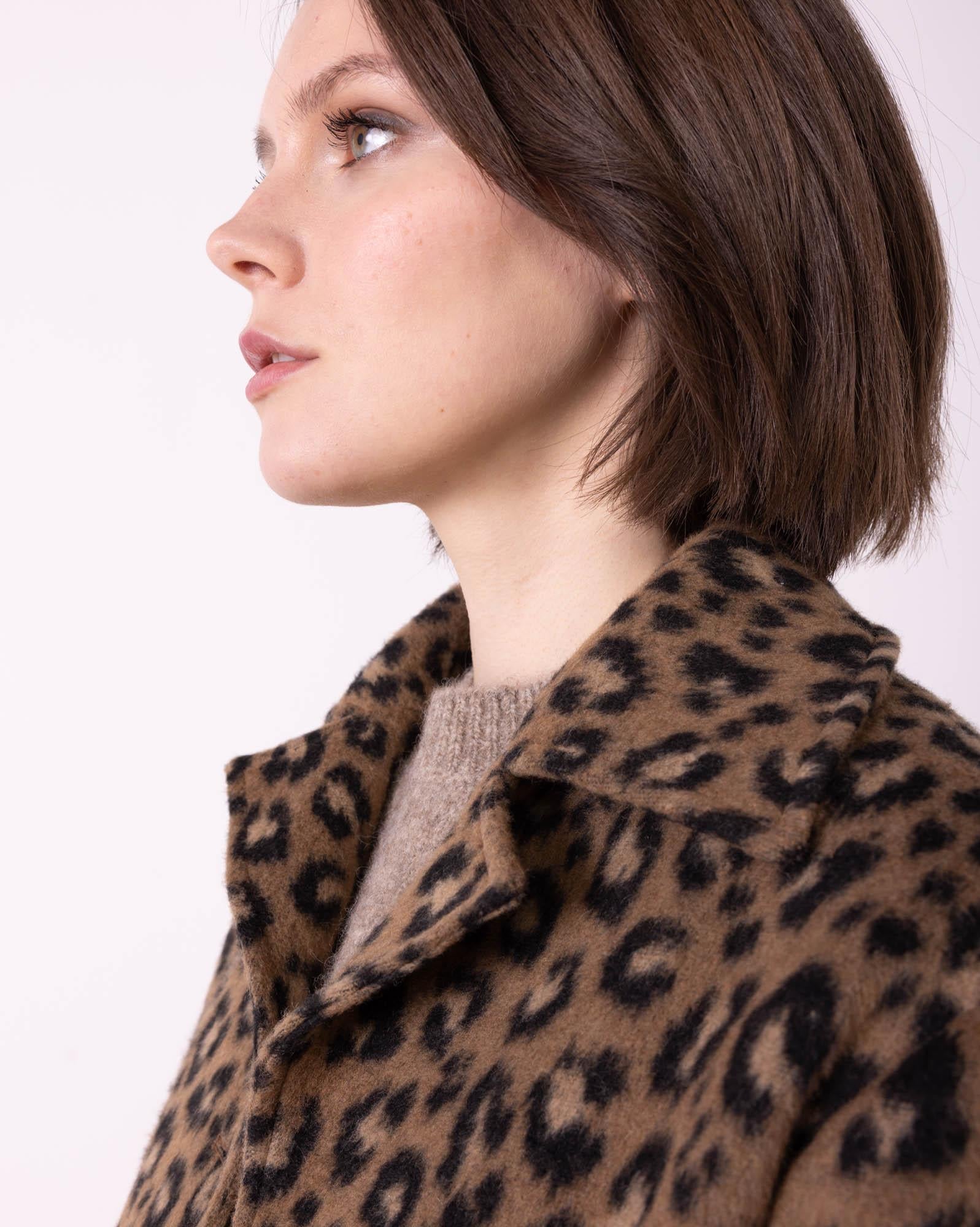 Manteau léopard Hildaw marron Femme