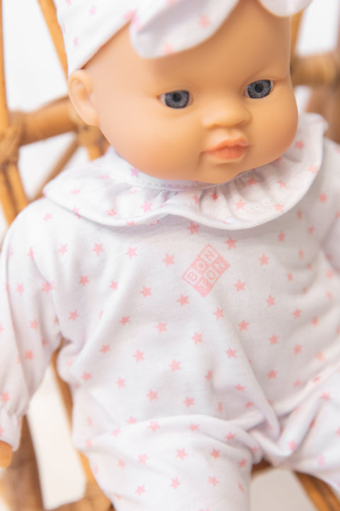 Accessoire poupon - Ensemble Camille étoilé rose bonton + minikane - Image principale