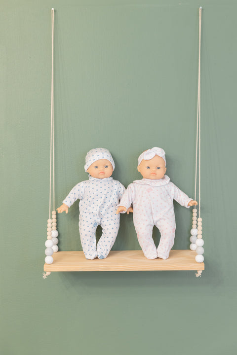 Accessoire poupon - Ensemble Camille étoilé rose bonton + minikane - Image principale