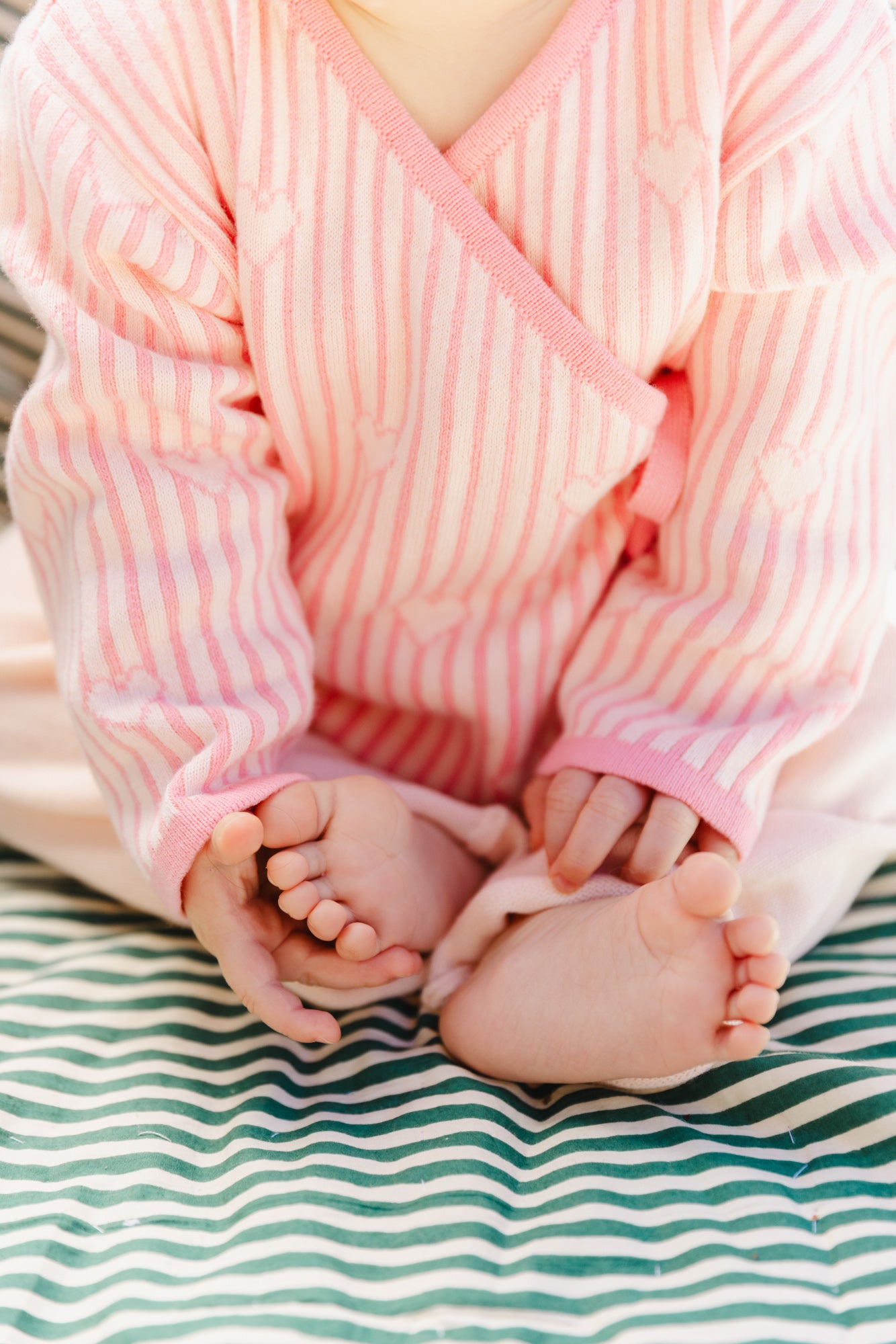 Outfit - Elo Pink Baby cotton Jacquardheart
