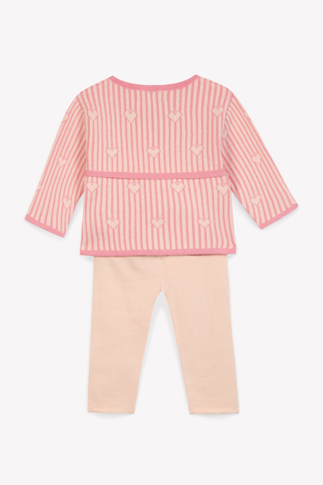 Outfit - Elo Pink Baby cotton Jacquardheart