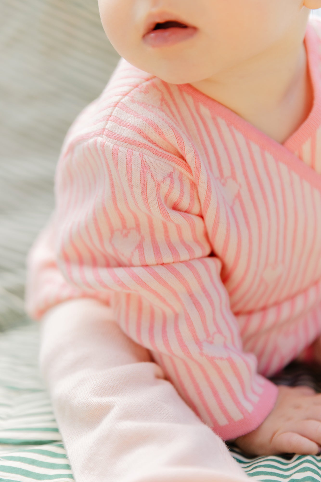 Outfit - Elo Pink Baby cotton Jacquardheart
