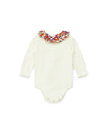 Body - Beige Baby in cotton Collar Print Liberty
