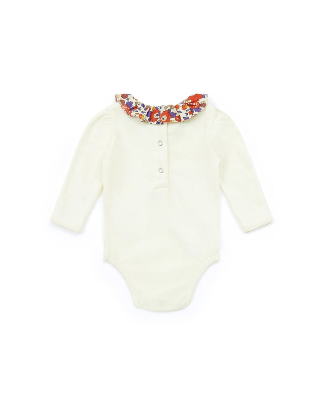 Body - Beige Baby in cotton Collar Print Liberty - Image alternative