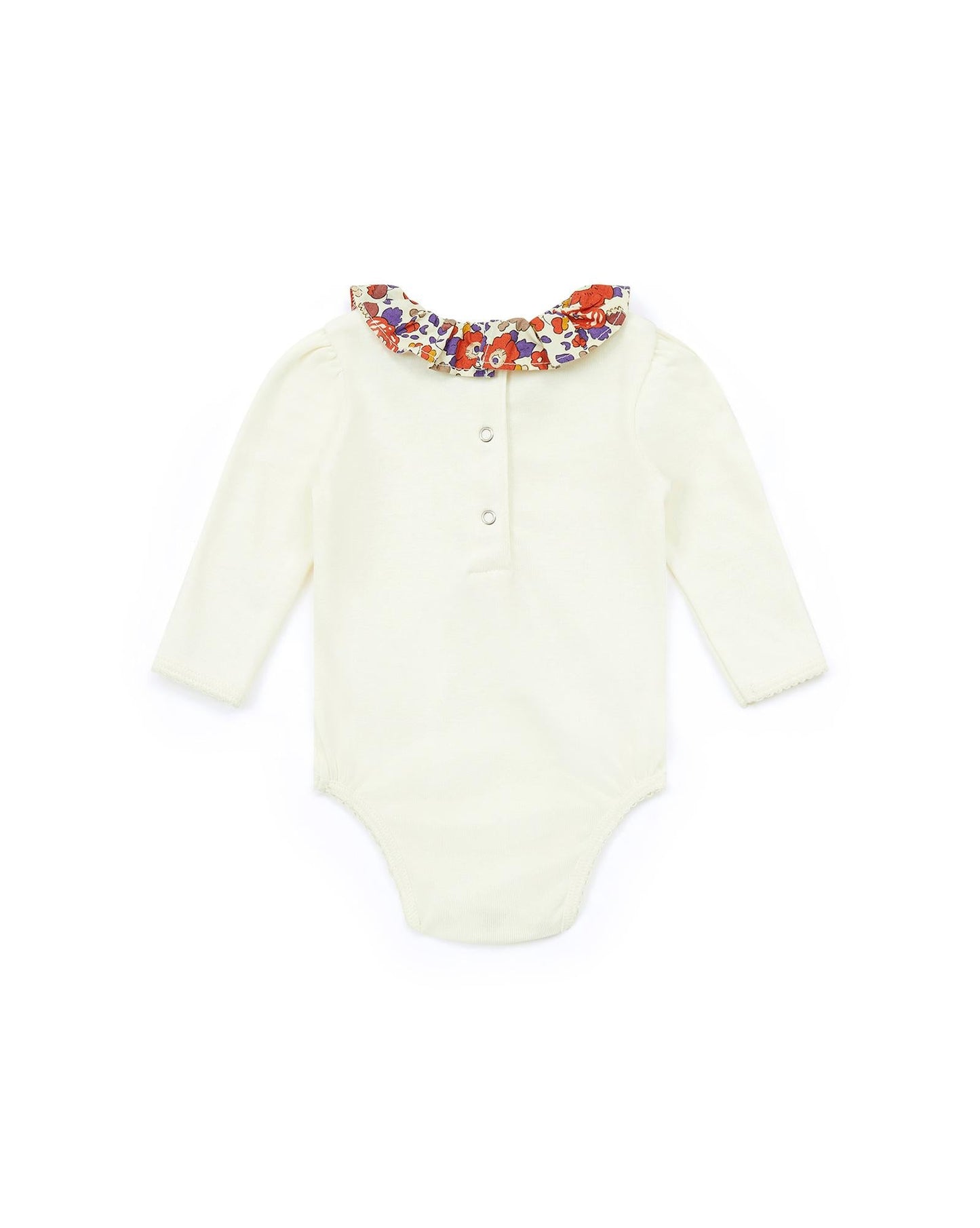 Body - Beige Baby in cotton Collar Print Liberty