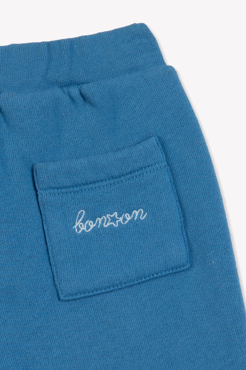 Jooging - Joggy bleu 100% coton - Image principale