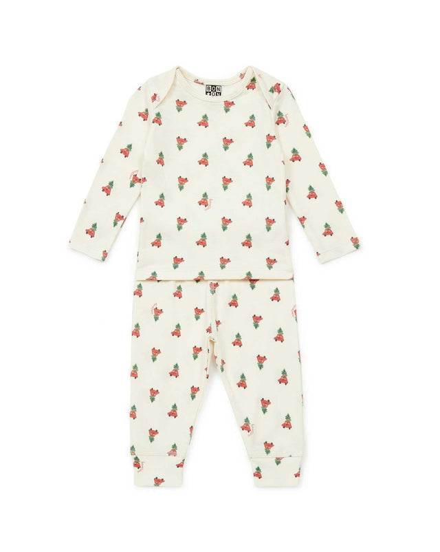 Outfit - 2 rooms Red Baby biological cotton - Image principale