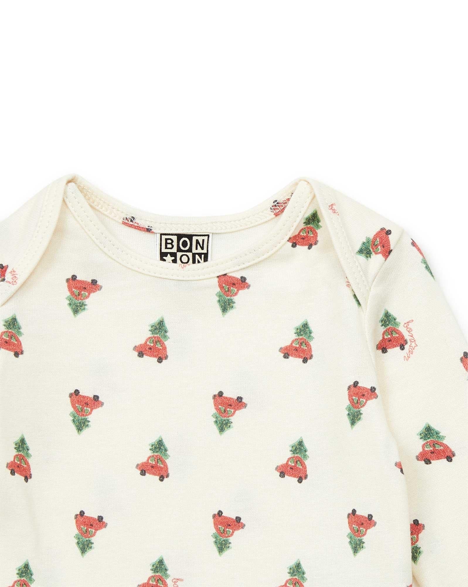Ensemble 2 pièces rouge Bébé coton biologique