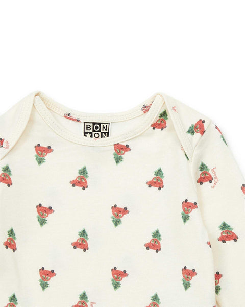 Outfit - 2 rooms Red Baby biological cotton - Image principale