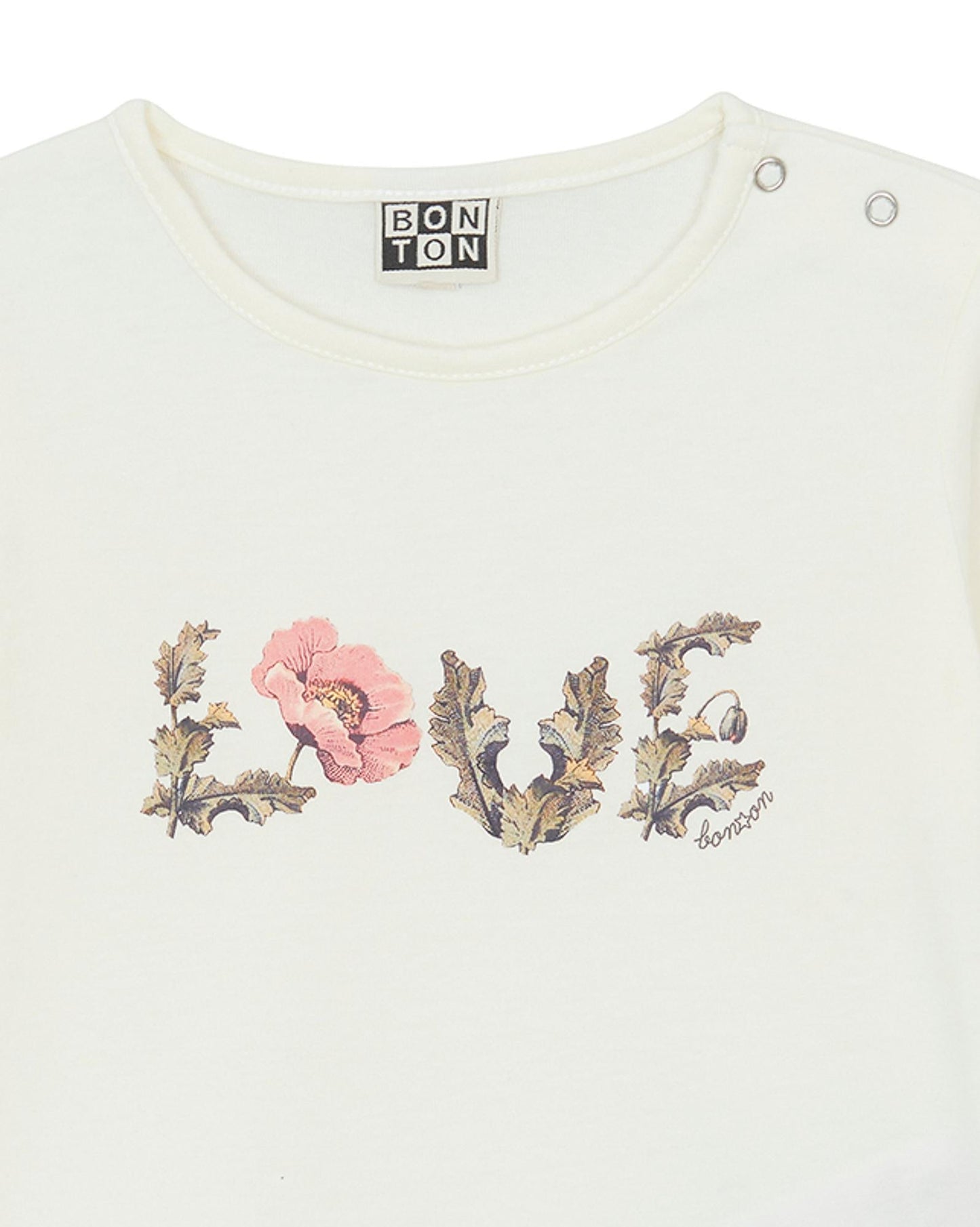 T-shirt - Love beige Bébé ML 100% coton biologique