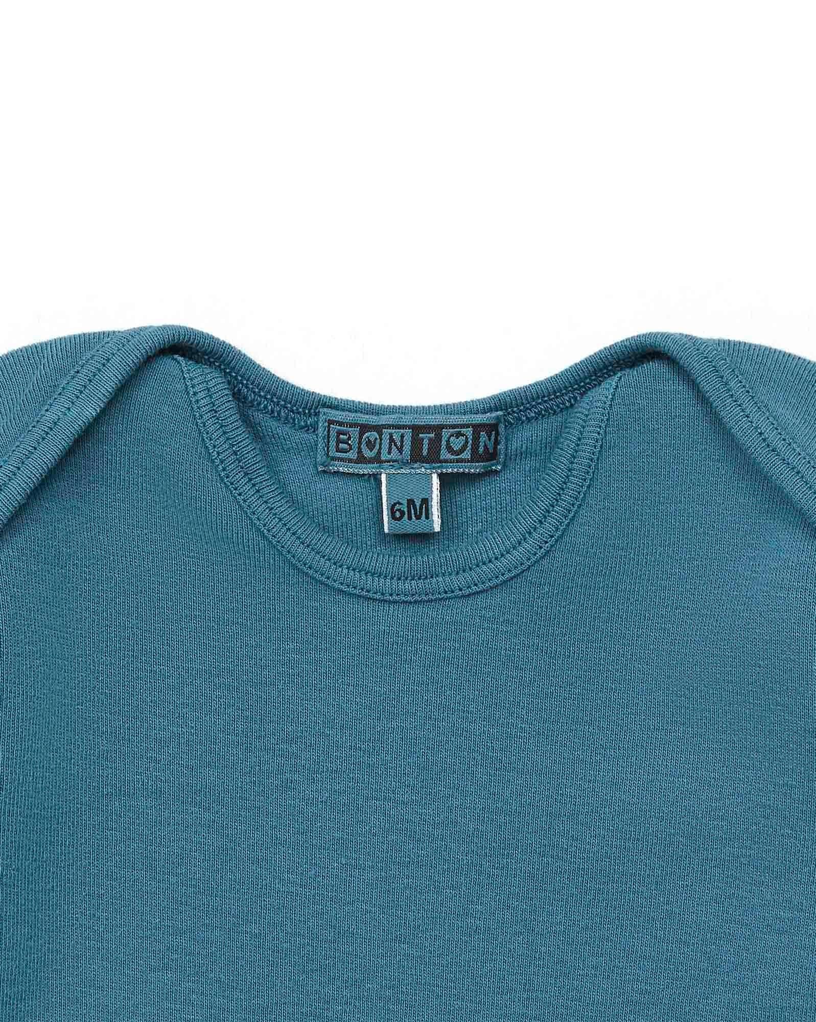 Tee-shirt Tina bleu Bébé ML 100% coton biologique