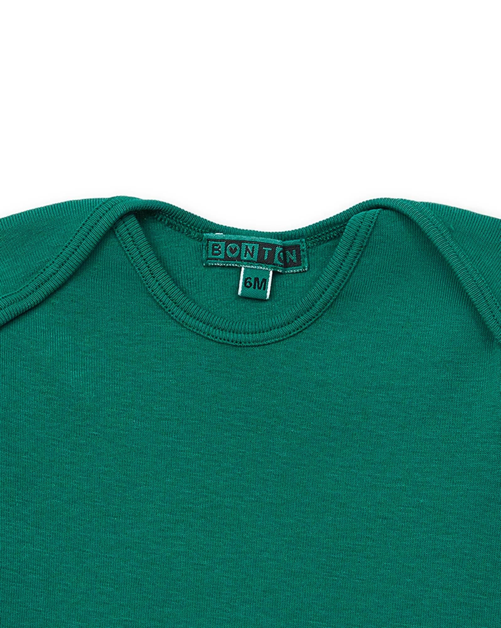 Tee-shirt Tina vert Bébé ML 100% coton biologique
