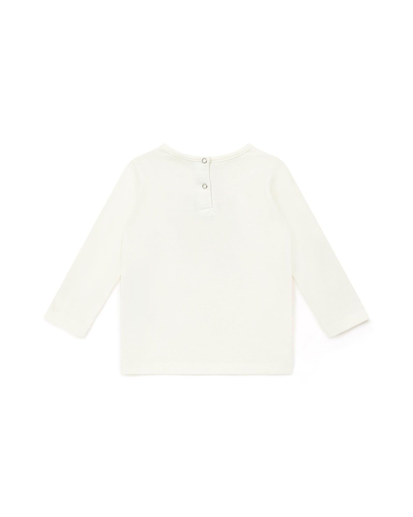 T-shirt - Noeud beige Bébé à manches longues en coton biologique