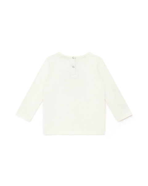 T-shirt - Noeud beige Bébé à manches longues en coton biologique - Image principale