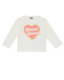 T-shirt - Grand Amour crème bonton Bébé manches longues