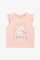T-shirt - Tika rose Bébé coton organique imprimé