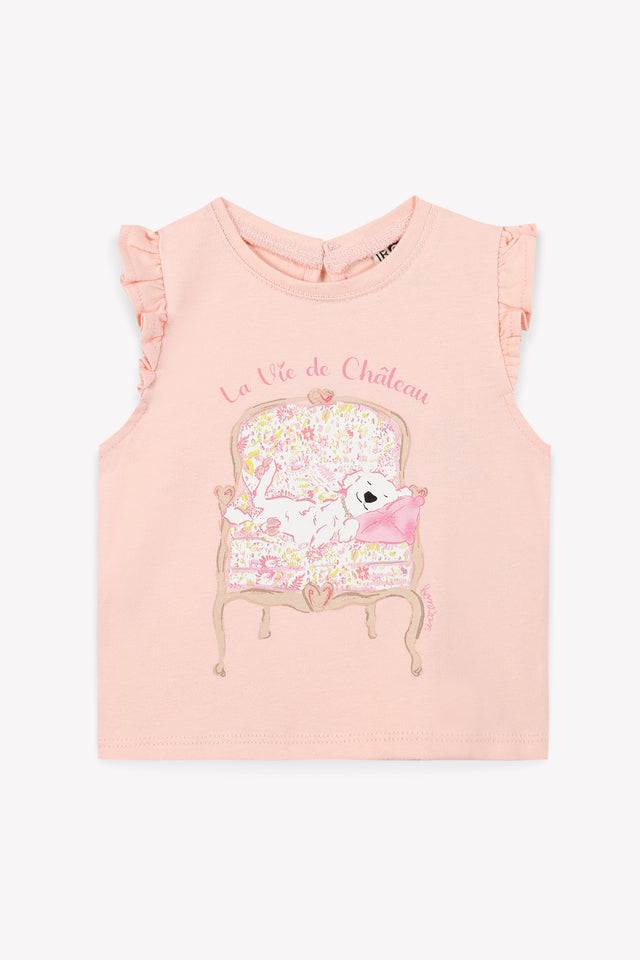 Tee-shirt - Tika rose Bébé coton organique imprimé - Image principale