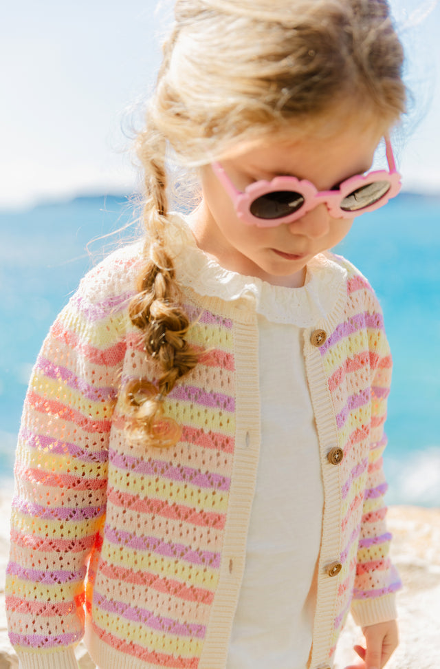 Cardigan - Lilet multico Bébé coton pointelle - Image alternative