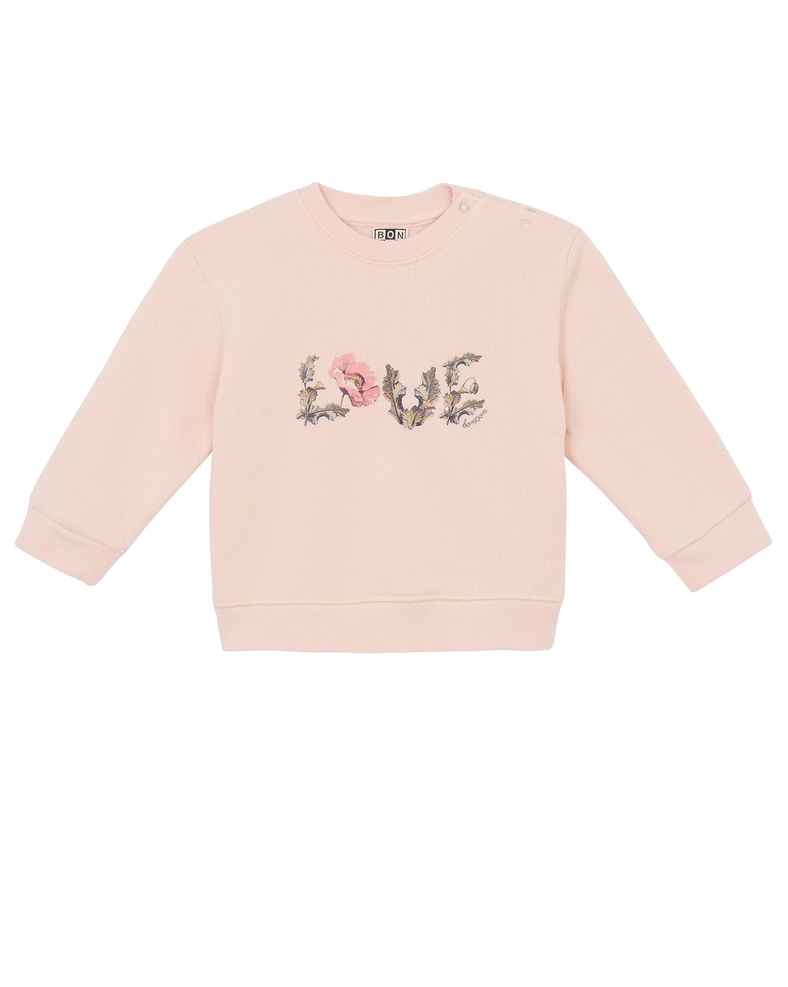 Sweat Love rose Bébé